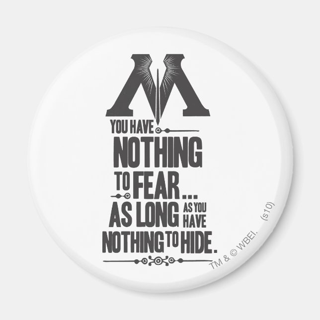 Harry Potter-spell | Magidepartementets propaganda Magnet (Framsidan)