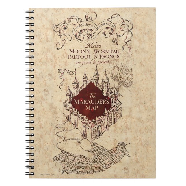 Harry Potter Spell | Marauders Karta Anteckningsbok Med Spiral (Framsidan)