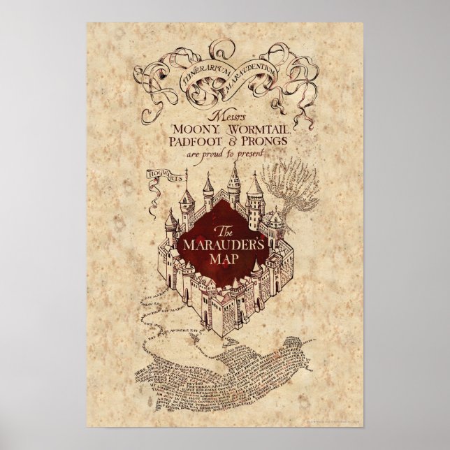 Harry Potter Spell | Marauders Karta Poster (Framsidan)