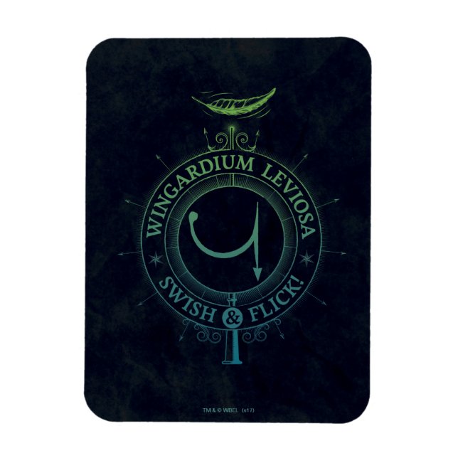 Harry Potter Spell | Wingardium Leviosa Graphic Magnet (Vertikal)