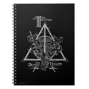 Harry Potter Tecken   DEATHLY HALLOWS Grafik Anteckningsbok Med Spiral