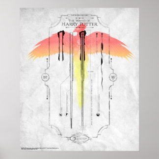 Harry Potter Tecken | Harrys Trollstav Infographic Poster