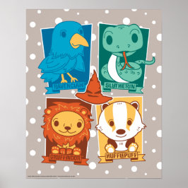 HARRY POTTER™ | TECKNAD HOGWARTS™ HOUSES POSTER