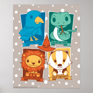 HARRY POTTER™   TECKNAD HOGWARTS™ HOUSES POSTER