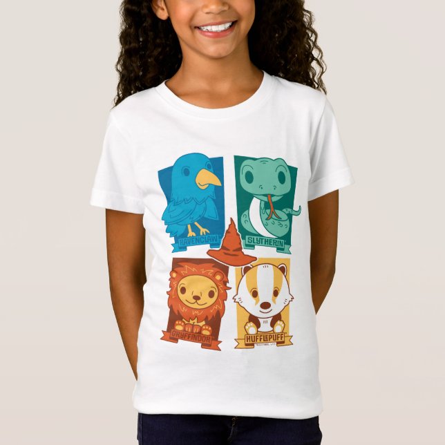 HARRY POTTER™ | TECKNAD HOGWARTS™ HOUSES T SHIRT (Framsida)