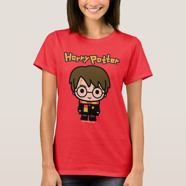 Harry Potter tecknad karaktärskonst T-shirt (Framsida)