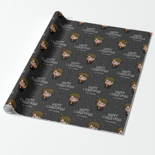 Harry Potter Tecknad   Lycklig Jul-kalkboard Presentpapper