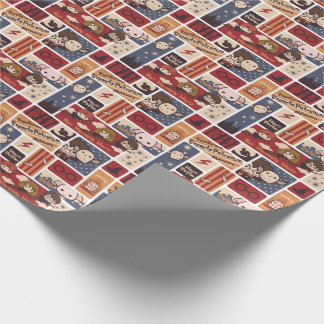 Harry Potter Tecknad Scenes Mönster Presentpapper