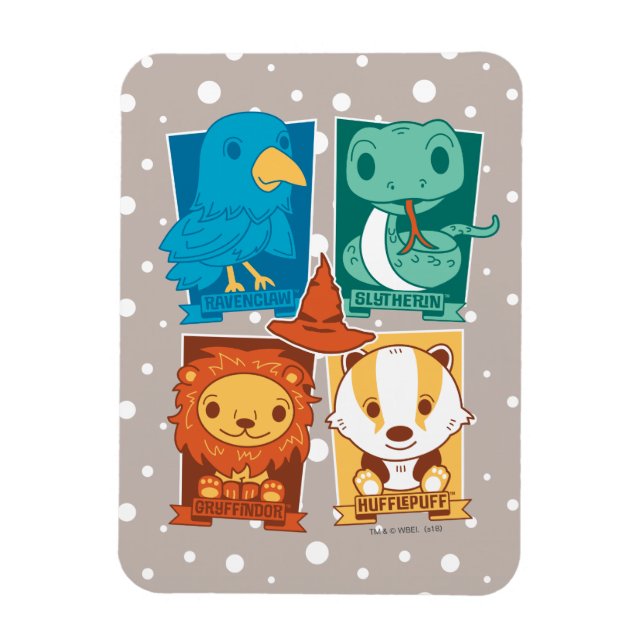 HARRY POTTER™ | TECKNADE HOGWARTS™ HUS MAGNET (Vertikal)