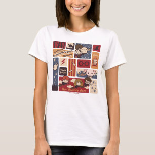 Harry Potter Tecknade Scener Mönster T-shirt