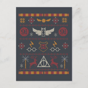 HARRY POTTER™ Tema Korsstygnsmönster Helg Vykort