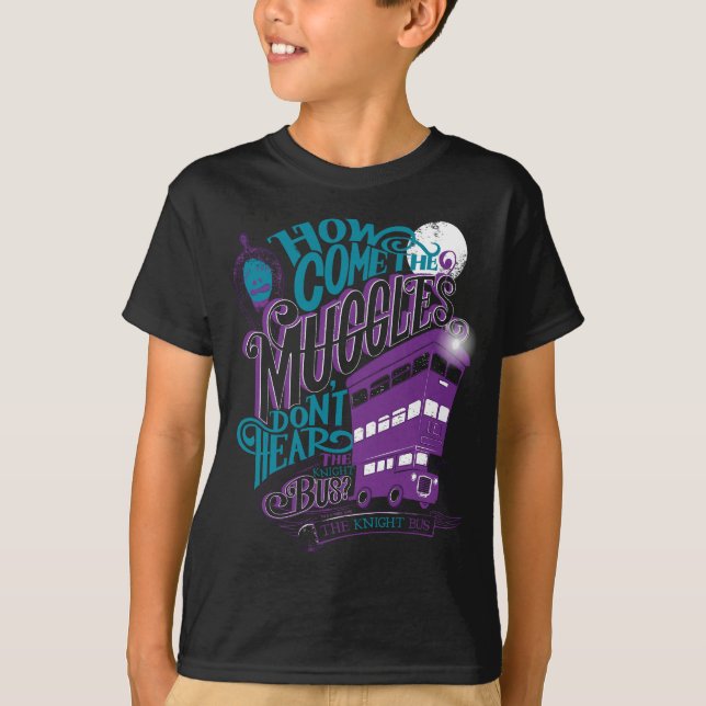 Harry Potter | The Knight Bus typografi grafik Tee Shirt (Framsida)