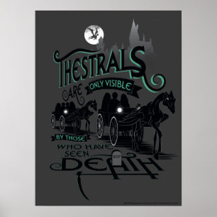Harry Potter Thestrals Typografi Grafik Poster