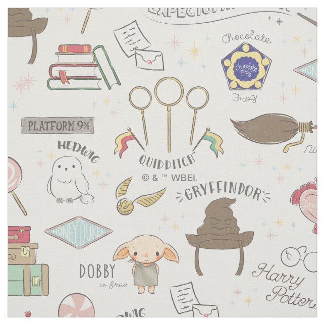 HARRY POTTER™ Tiny Magic Pattern Tyg (Provkarta)