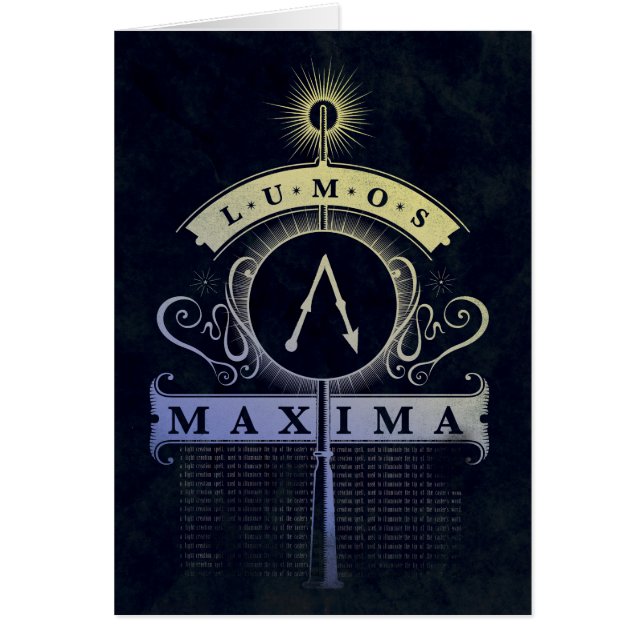 Harry Potter-trollformel | Lumos Maxima Grafik Hälsningskort (Framsidan)