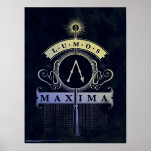 Harry Potter-trollformel   Lumos Maxima Grafik Poster