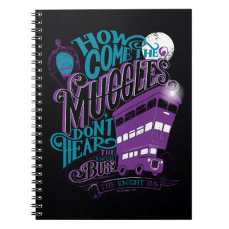 Harry Potter | Typografi av Knight Buss Anteckningsbok Med Spiral