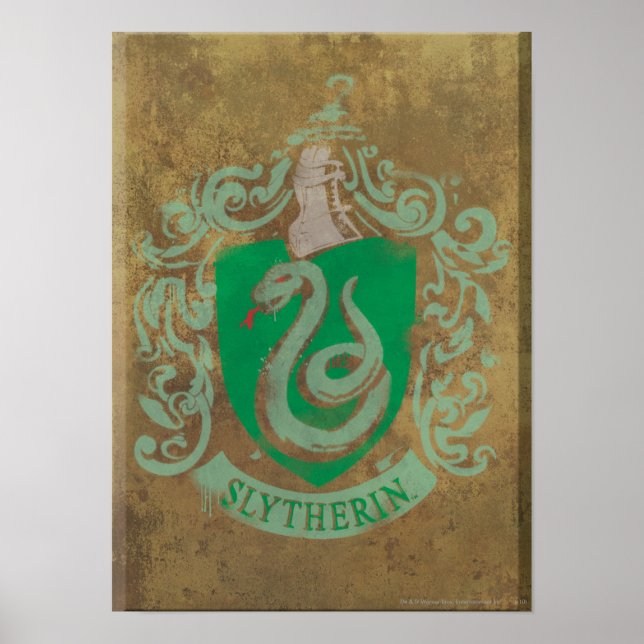 Harry Potter | Vintage Slytherin Poster (Framsidan)