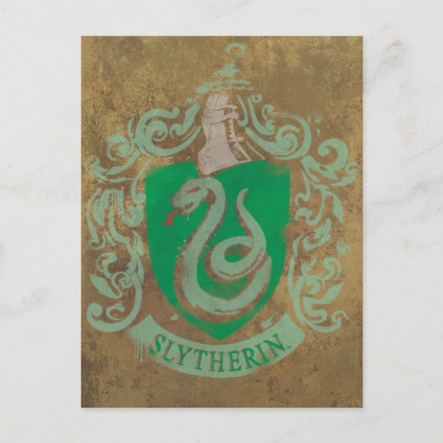 Harry Potter | vintage Slytherin Vykort (Framsida)