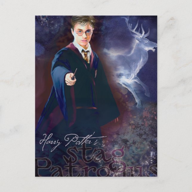 Harry Potters Stag Patronus Vykort (Framsida)