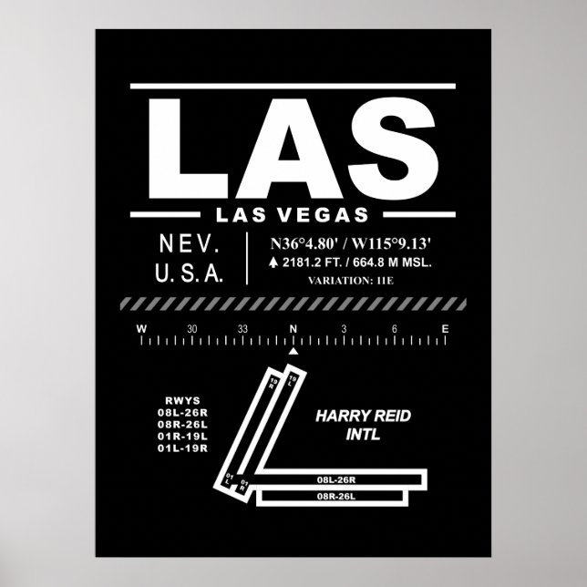 Harry Reid Internationell Airport LAS Poster (Framsidan)