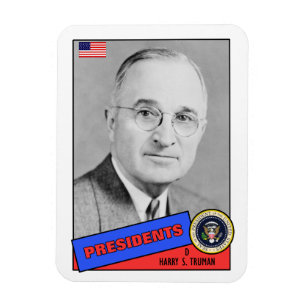 Harry S. Truman baseballkort Magnet