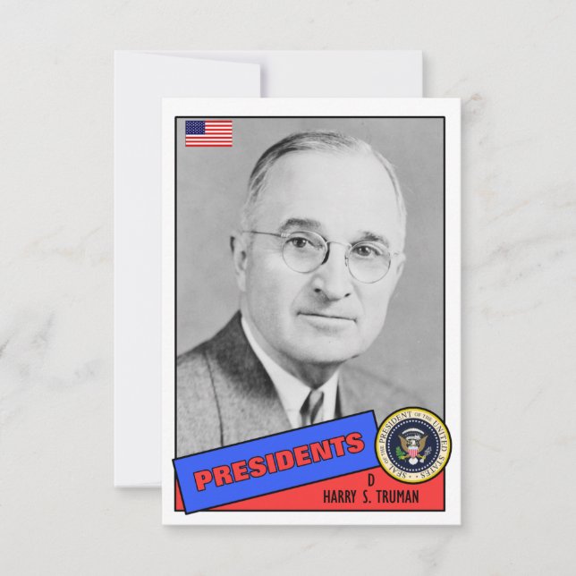 Harry S. Truman Basebollkort (Framsida)