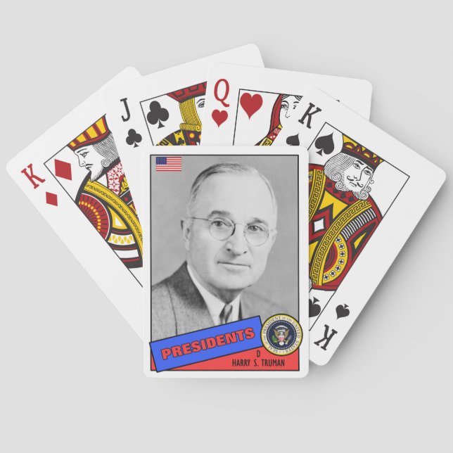 Harry S. Truman Basebollkort Kortlek (Baksidan)