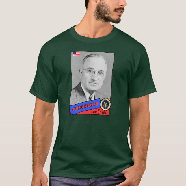 Harry S. Truman Basebollkort Tee (Framsida)