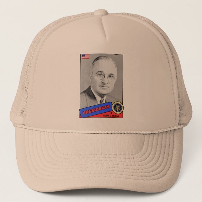 Harry S. Truman Basebollkort Truckerkeps (Framsida)