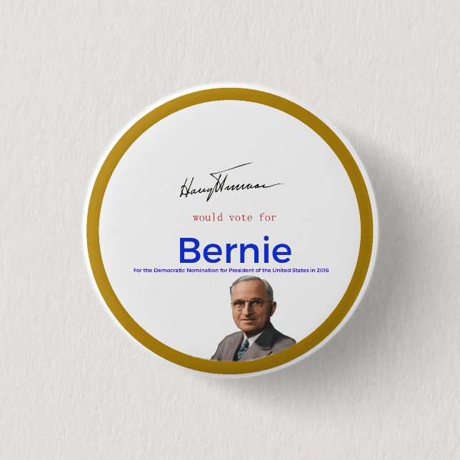 Harry S Truman för Bernie slipmaskiner Knapp (Framsida)