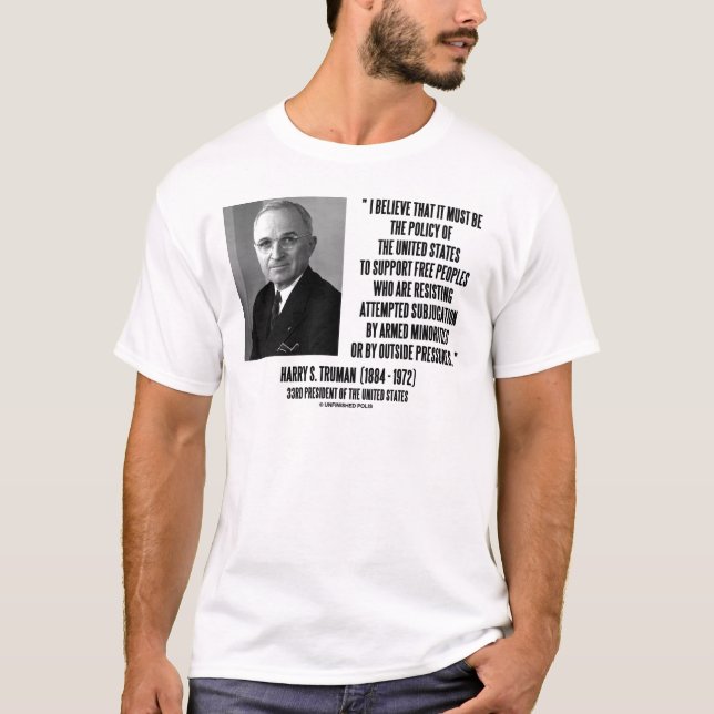 Harry S. Truman politik av United States service Tee (Framsida)
