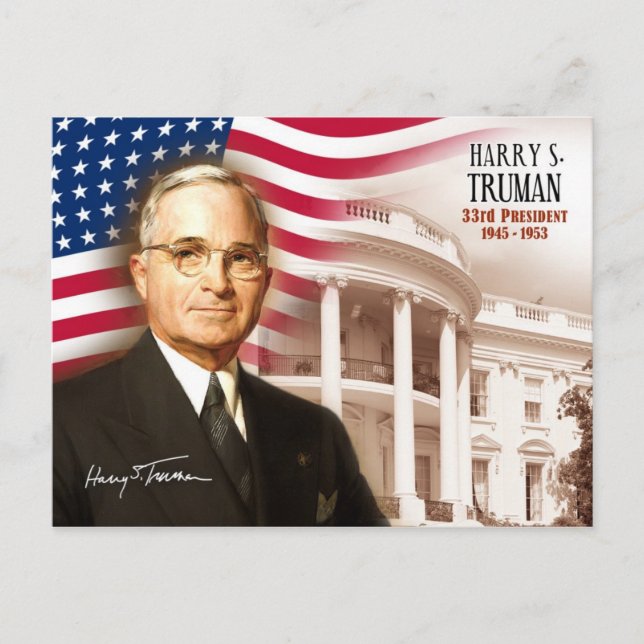 Harry S. Truman - USA:s 33:e president Vykort (Framsida)