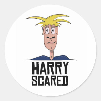 Harry Skrämt Sticker Runt Klistermärke