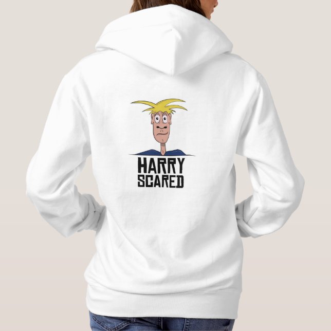 Harry Skrämt Women's White Hoodie T Shirt (Baksida)