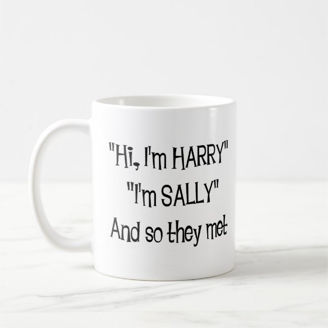 Harry träffades sally kaffemugg (Vänster)