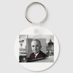 Harry Truman "Aldrig Gav Helvete" Visdoms Citat Gå Nyckelring