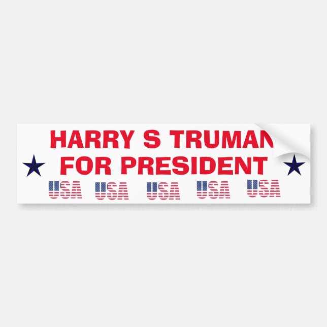 Harry Truman för president Sticker Bildekal (Framsidan)