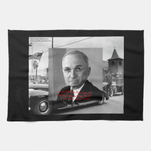 Harry Truman “Gav Inte Fan i” Visdomsord på Köket Kökshandduk