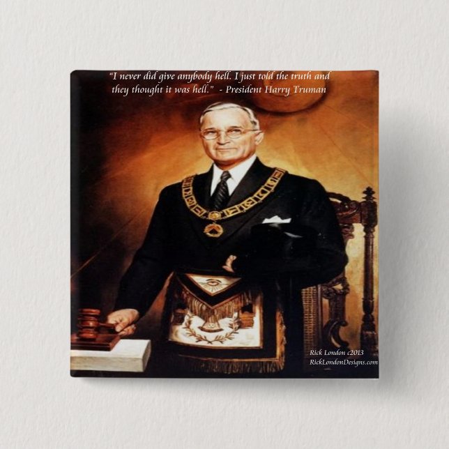 Harry Truman "Ge inte "Em helvetet" citat Knapp (Framsida)