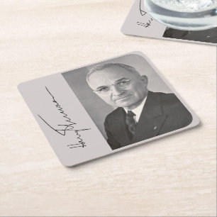 Harry Truman Underlägg Papper Kvadrat