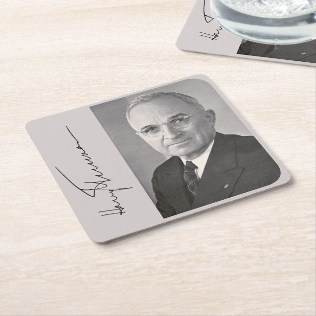 Harry Truman Underlägg Papper Kvadrat (Vinklad)