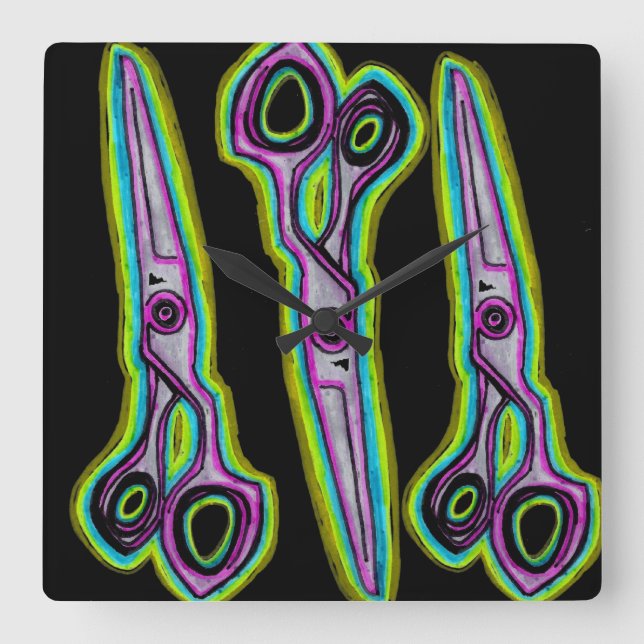 Hårsalongen tar tid på fyrkantig klocka (Framsida)