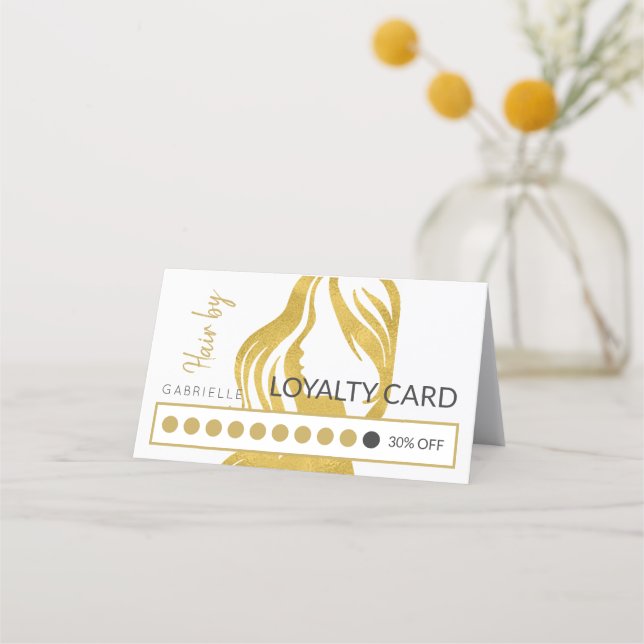 Hårsalongkundens förmånskort slår kort (Framsida)