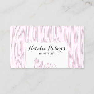 Hårschilist Cute Rosa Hairdressor Visitkort