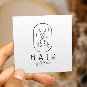 Hårschizoliskt minimalistiskt skalbagge för Logo Fyrkantigt Visitkort