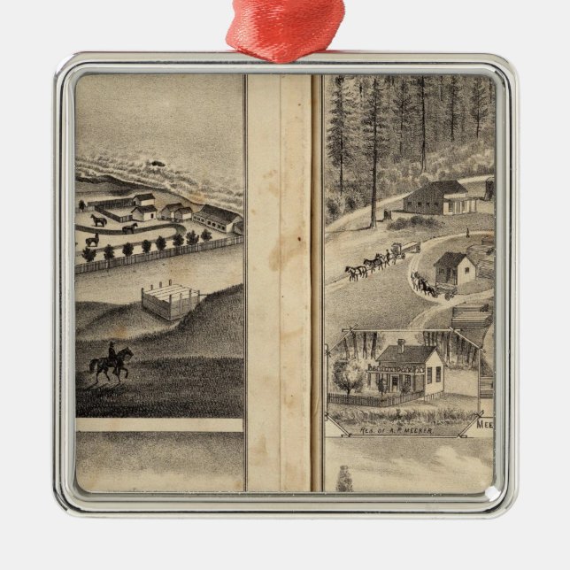 Härska det gammala fort Ross mer meeker Bros för Julgransprydnad Metall (Framsidan)