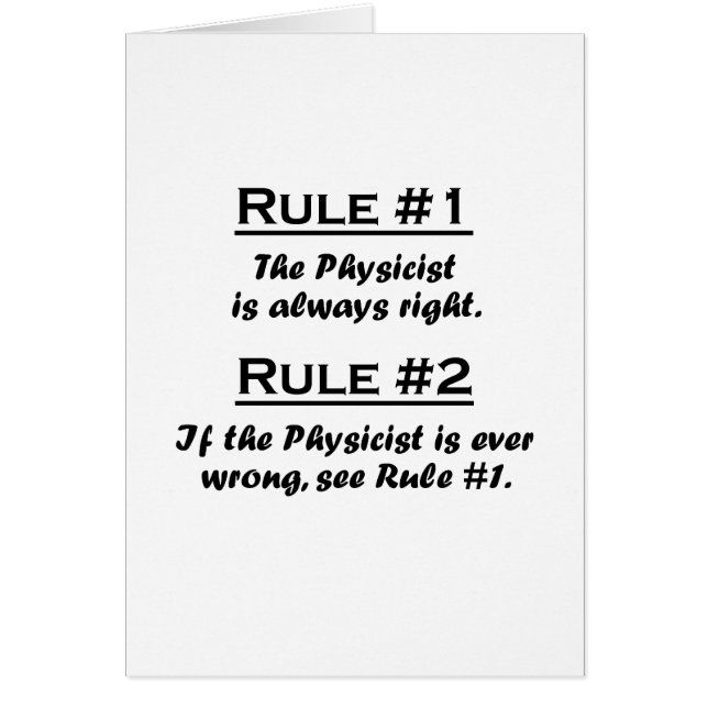 Härska fysiker OBS kort (Framsidan)