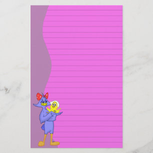 (Härskad) babyfågel- och morfågelbrevpapper, Brevpapper