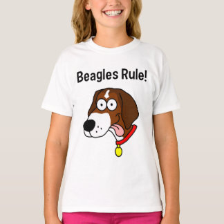 "Härskar Beagles!", Flicka RingerT-tröja Tee Shirt